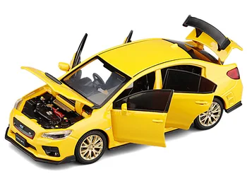 Visoko Simulacije 1/32 Subaru WRX STI Zlitine Športni Avto Model Diecast Kovin Z zvočnimi in svetlobnimi Zbirka Otroško Darilo Igrača