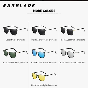 WarBLade Pilotni Polarizirana Sončna Očala Moških Zrcali Vožnje Očala Kvadratnih Moški Kul Moda Klasičen Moški Kovinski Okvir Sončna Očala