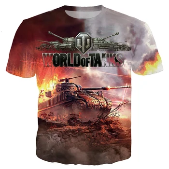 YX DEKLE 2019 Modi Mens t shirt Popularne igre World Of Tanks Tiskanja tshirts poletne ulične priložnostne t-shirt Padec ladijskega prometa