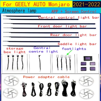 Za GEELY AUTO Monjaro 2021-2022 Vzdušje, Luči, LED Dinamični Simfonični Slog, Označite Slog, Zaslon nadzorovali +APP Nadzor,