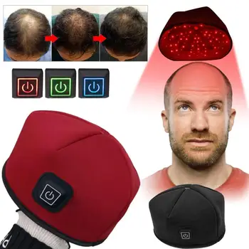 Za Nego las Anti Hair Loss Črna Rdeča rast Dlak Red Light Terapija Skp LED Terapija Klobuk Blizu Infrardečega