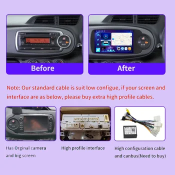 Za Toyota Yaris LHD RHD 2012 - 2017 Multimedijski Predvajalnik Videa Visoke konfiguracija kabel s canbus