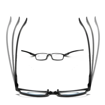 Zilead Ultralahkimi, Črna Obravnavi Očala TR90 Okvirjem Kvadratnih Presbyopia Očala Za Ženske, Moške Anti Modra Buljiti Dioptrije 0 do+4.0