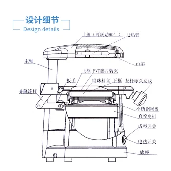 Zobni laminiranje stroj Jintai vakuum, ki tvorijo pralni Shangyu laminiranje stroj za izdelavo honorar