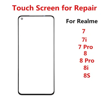 Zunanji Zaslon Za Realme 7 7i 8 Pro 4G 5G Sprednji Dotik LCD Zaslon Iz Stekla, Pokrov Objektiva Popravila Zamenjati Dele