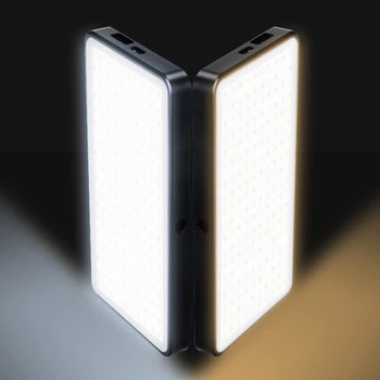 Žep Aluminija Zatemniti OLED Zaslon 180 Kos LED Video Luč z Baterijo CRI96+ Bi-Color Vlog za Dslr
